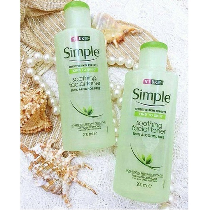 Nước Hoa Hồng Dưỡng Ẩm, Cân Bằng pH Da Simple 200ml