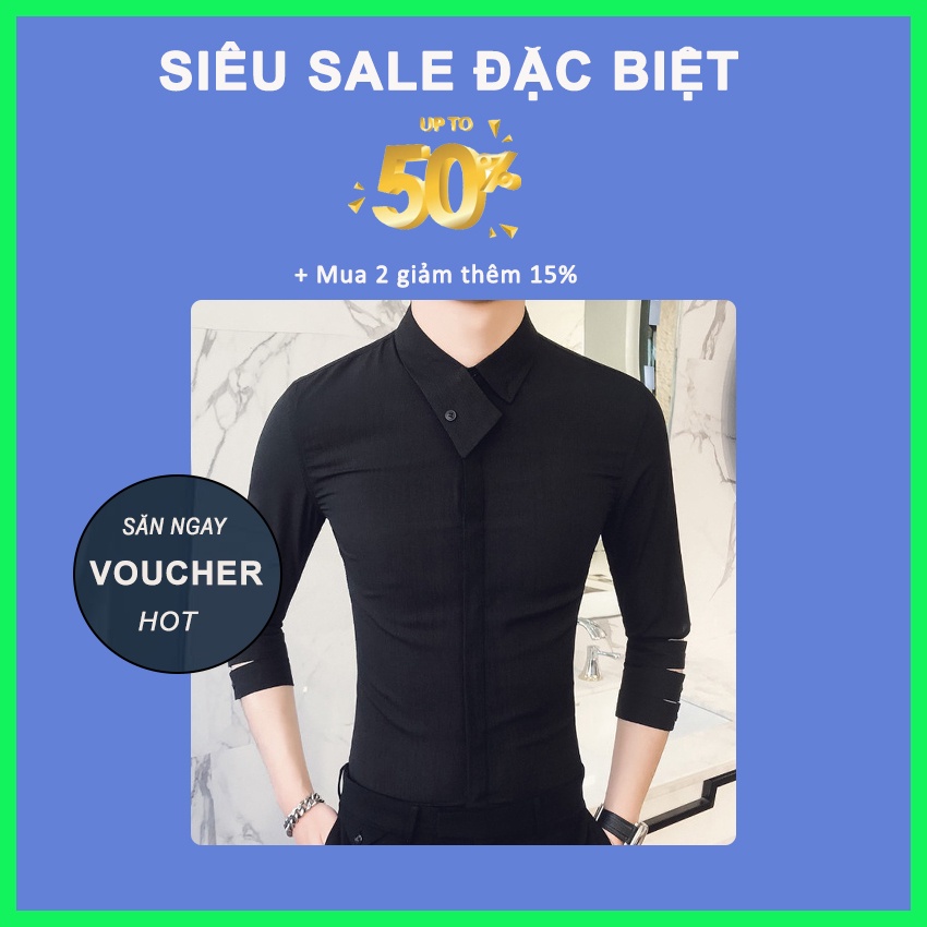 Áo sơ mi nam, Áo sơ mi  tay lỡ làm từ hỗn hơp rợi tổng hợp, co giãn nhẹ, mặc thoải mái, thấm hút mồ hôi N17