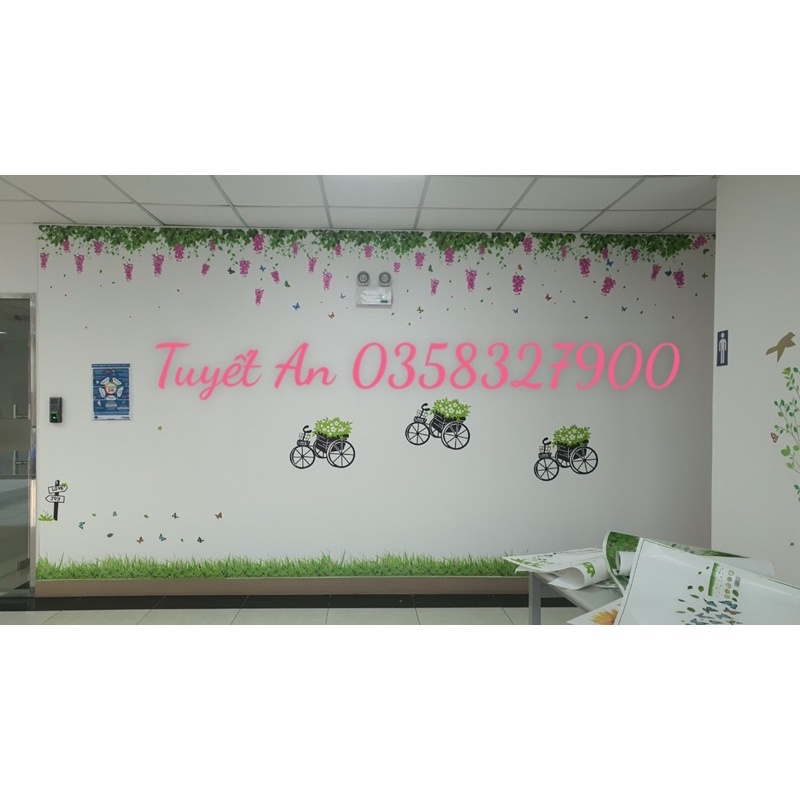 Decal Dán Tường TÁN HOA LÁ