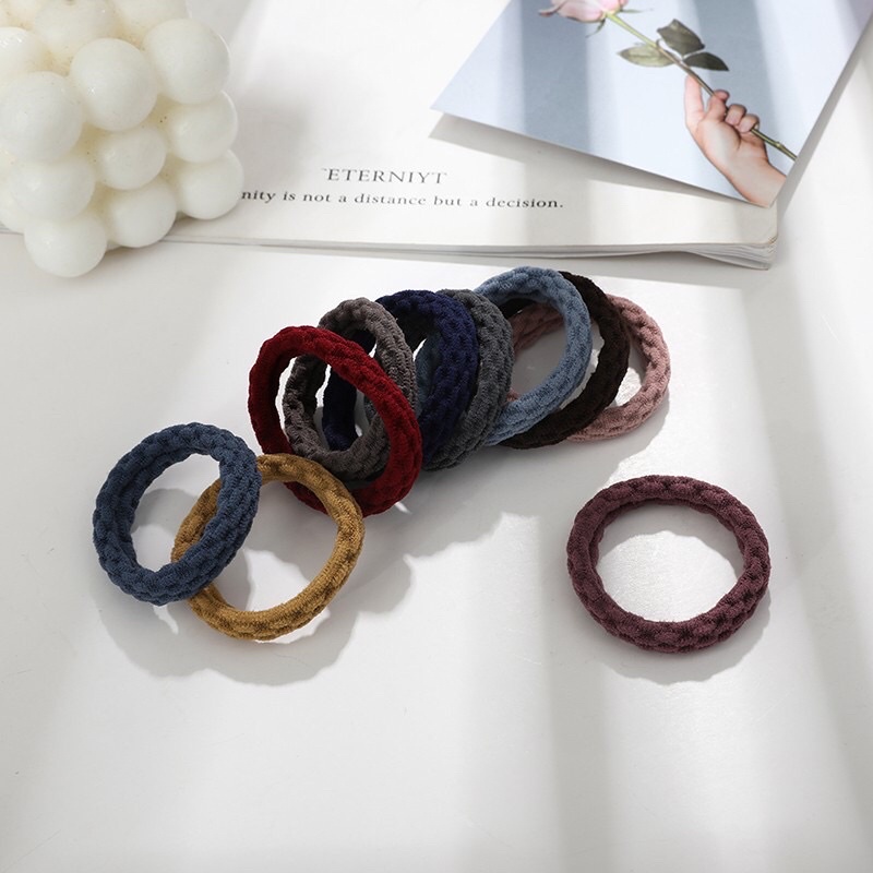 10/20Chiếc Dây Buộc Tóc Nữ Cao Cấp Phong Cách Hàn Quốc Co Dãn Tốt Nhiều Màu sắc