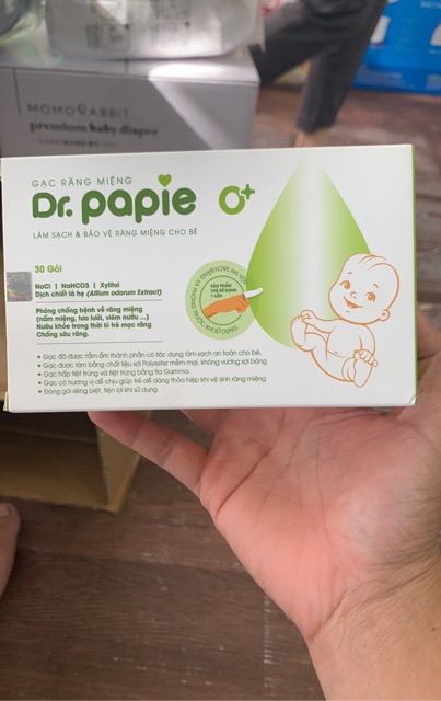 Gạc rơ lưỡi/Tưa lưỡi Dr.papie cho bé