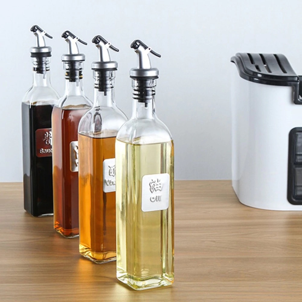 Chai Thuỷ Tinh Vuông Đựng Dầu Ăn, Nước Tương, Nước Mắm 250 - 500Ml