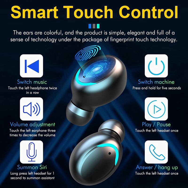 Tai nghe kết nối bluetooth 5.0 không dây F9-5 TWS có micro và phụ kiện | BigBuy360 - bigbuy360.vn