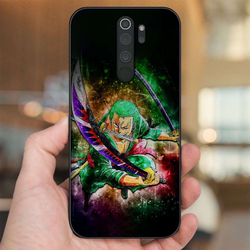 Ốp lưng Xiaomi Redmi Note 8 Pro viền đen in hình Zoro One Piece