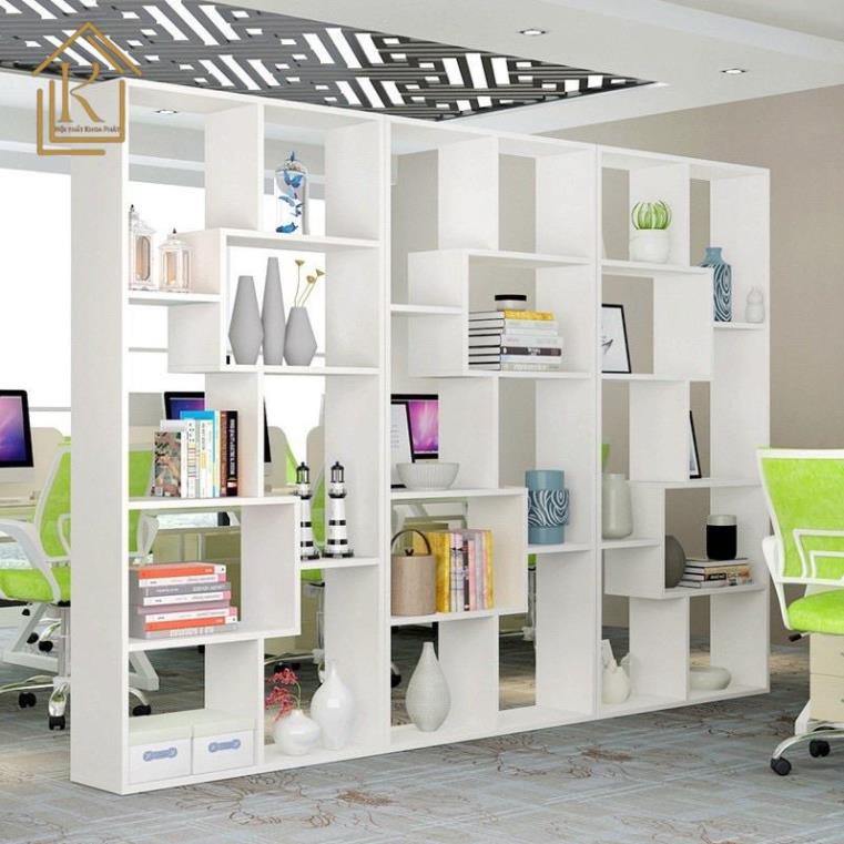 Kệ để đồ, Vách ngăn bình phong bằng gỗ, kệ sách hình dáng chữ U tiện dụng, dễ lắp ghép-6868