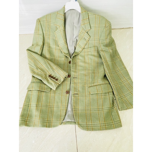 Vest nam Nhật size L, vải dạ 2 lớp màu bơ