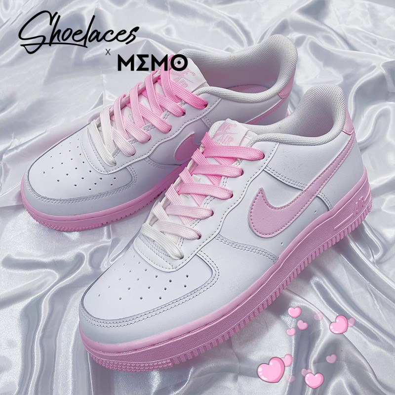 Dây Giày Custom Nike Airforce1 Pink Ombre  Spring Xuân 2021