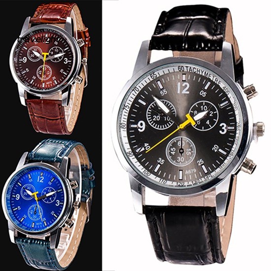Đồng Hồ Nam Dây Giả Da Thời Trang