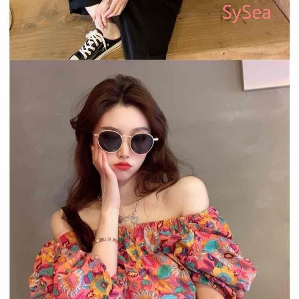 Áo hoa trễ vai tay phồng dáng rộng thời trang cho nữ