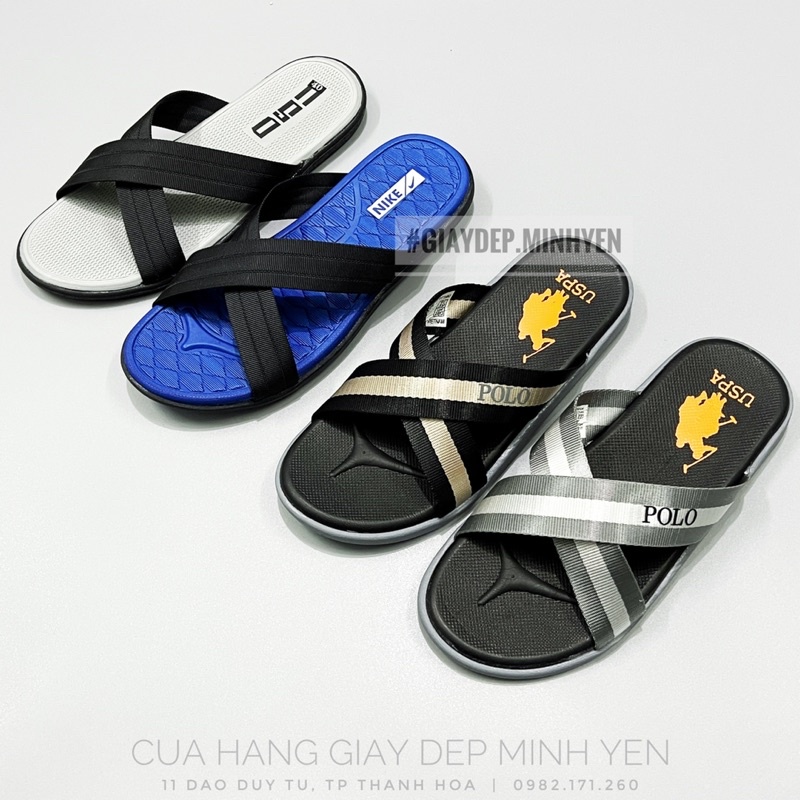 DÉP QUAI VẢI NAM - DÉP DÙ QUAI CHÉO