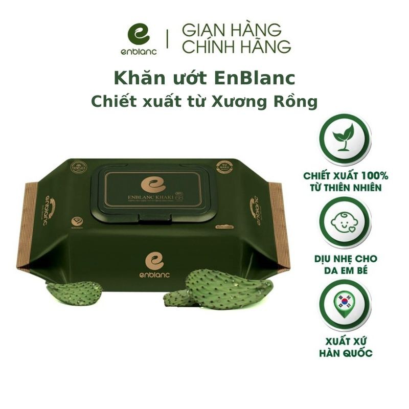 Gói GIẤY ƯỚT ENBLANC 🌟 FREE SHIP 🌟 Khăn ướt Bịch 68 Miếng, Chiết Xuất Từ Xương Rồng, hoàn toàn từ Th