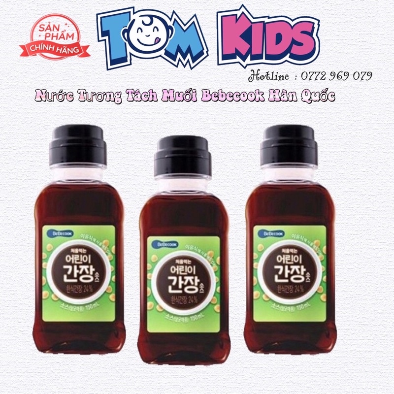 Nước tương Tách Muối Hàn Quốc Bebecook 150ML Date 08/06/2023