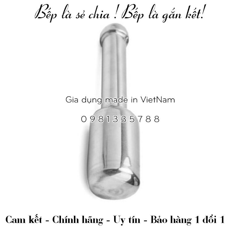 Chày inox 304 chính hãng Vietcook, chày giã cua hành tỏi tiêu đập đá...inox 304