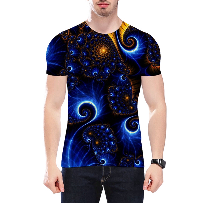 Áo thun nam tay ngắn in hình galaxy 3D cá tính cho nam