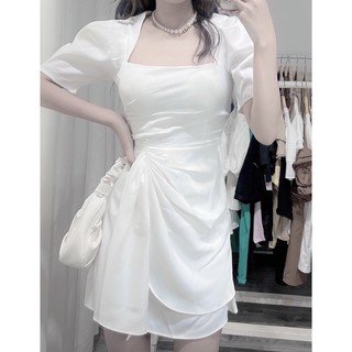 Váy trắng lụa đi tiệc