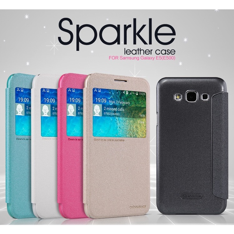 Bao Da SS Galaxy E5 E500 (NillKin Sparkle Leather)