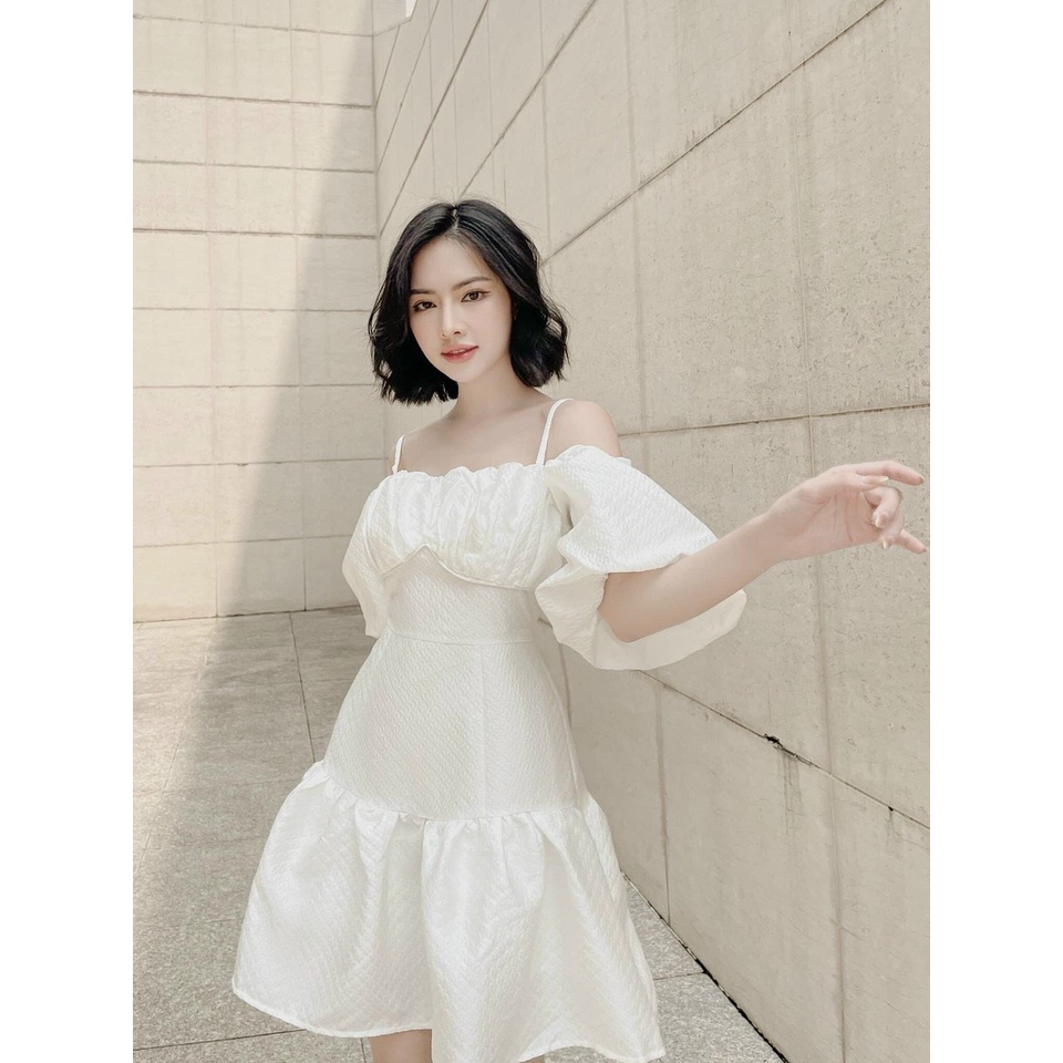 Pilly dress - đầm hai dây tay rời ngắn dáng xòe