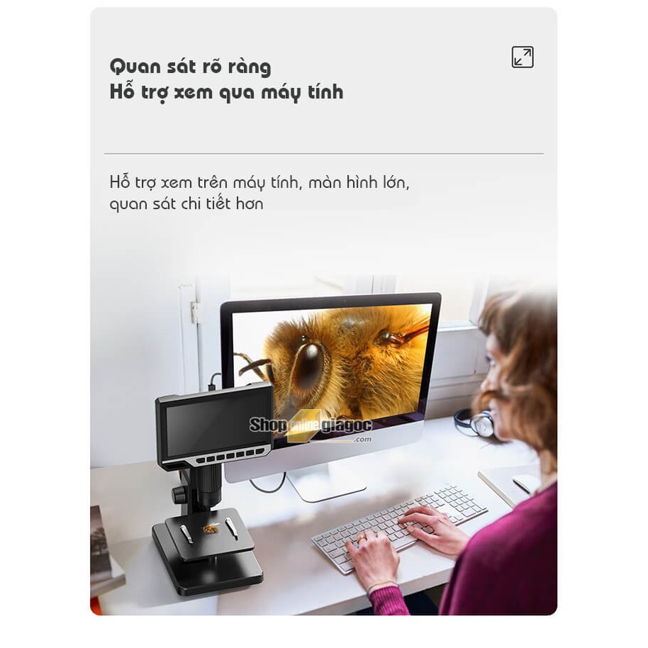 Kính Hiển Vi 2000X Màn Hình IPS HD 7 Inch