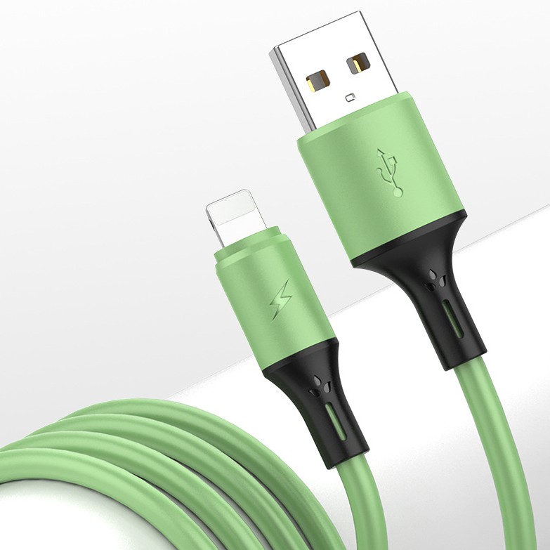 [Sạc nhanh] Dây cáp sạc nhanh 2.4A truyền dữ liệu cho iPhone Lightning Type C Micro USB dài 1M làm từ liquid silicon mềm