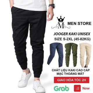 Quần jogger kaki nam nữ unisex co giãn nhẹ dáng hàn quốc cao cấp đủ màu đen S1