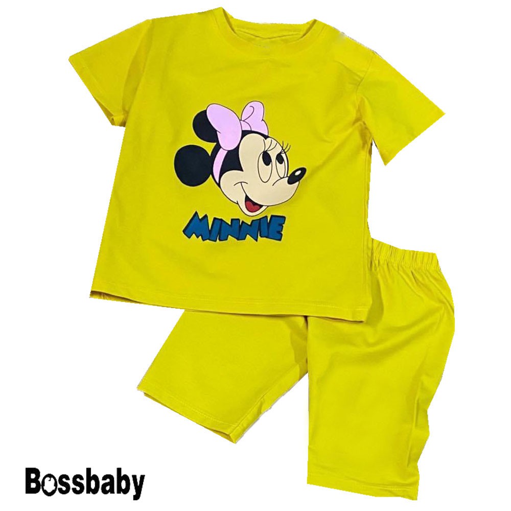 (Khuyến mãi) Quần áo trẻ em bộ đồ bé gái hình chuột cài nơ MMINNE.Body tết cho bé gái,bé từ 6kg-29kg.BDBG24.