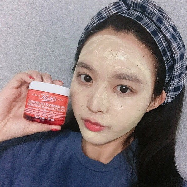 Mặt Nạ Nghệ Việt Quất Kiehl's Turmeric &amp; Cranberry Seed Energizing Radiance Masque Minisize - 14ml