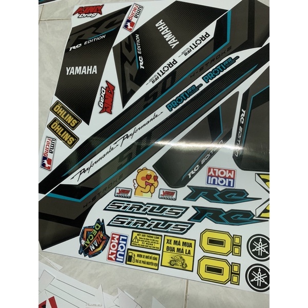 Tem sirius 50 xám xanh đen