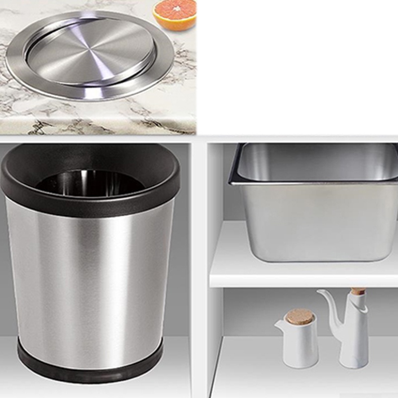 Nắp đậy thùng rác bằng thép không gỉ có thể xoay được tiện lợi