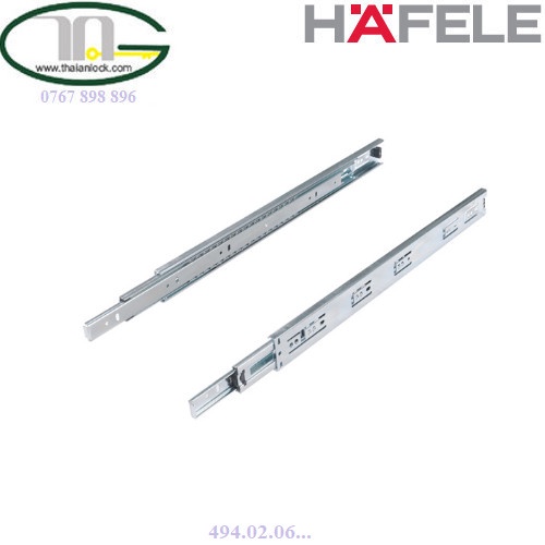 Ray bi có giảm chấn DIY Hafele 494.02.061, 49402.062, 494.02.063, 494.02.064, 494.02.065