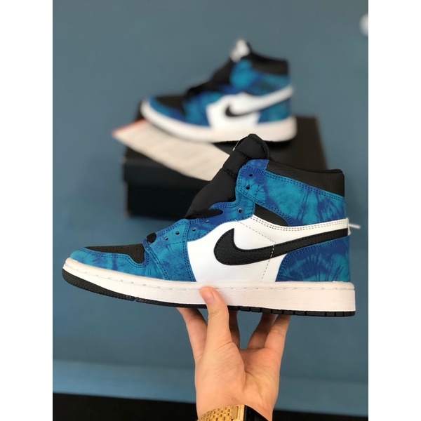 Giày jordan 1 xanh loang cao cổ, giày jd High Tie Dye hàng cao cấp đủ size nam nữ hàng cao cấp | BigBuy360 - bigbuy360.vn