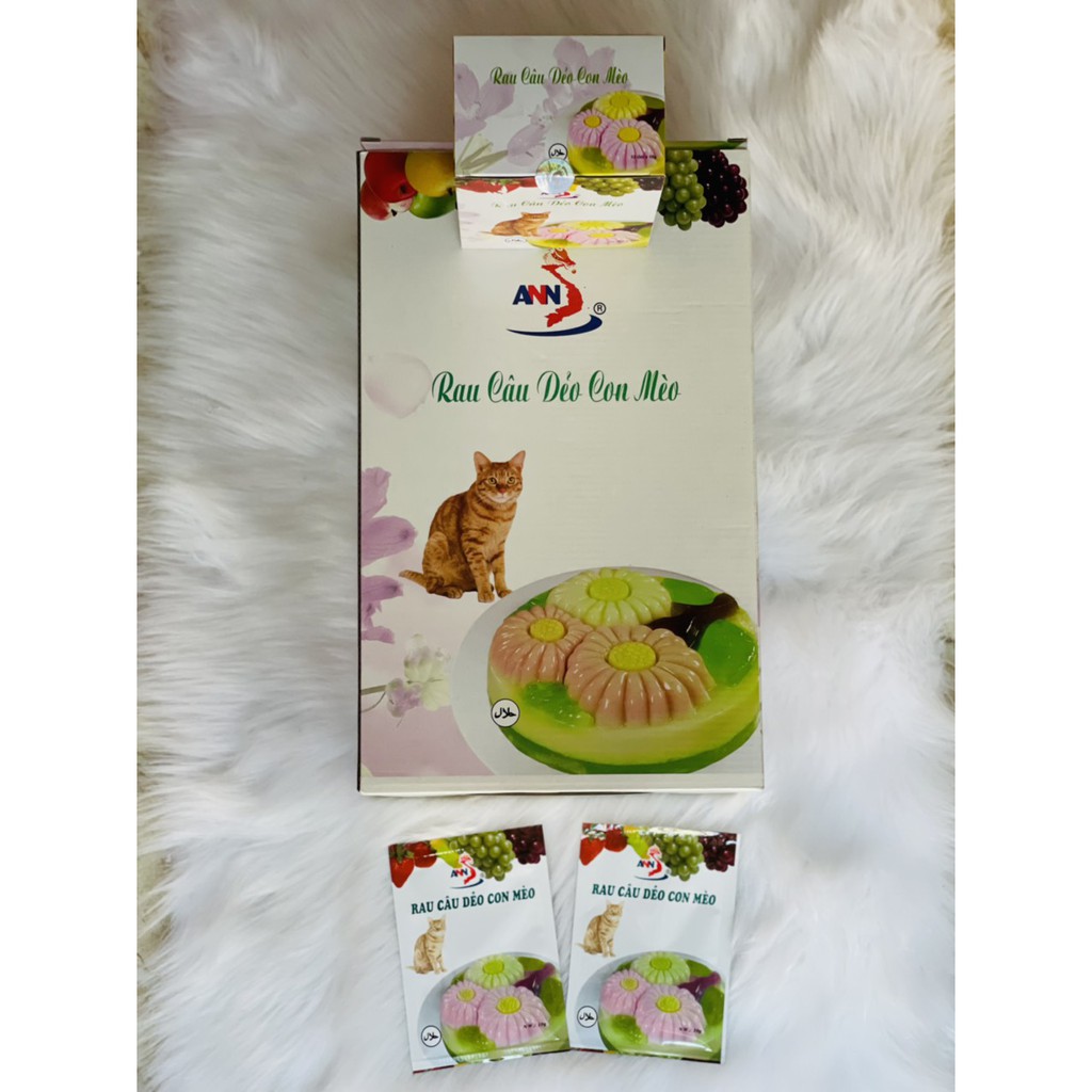 Rau câu dẻo CON MÈO 1 thùng   – Đảm bảo chất lượng