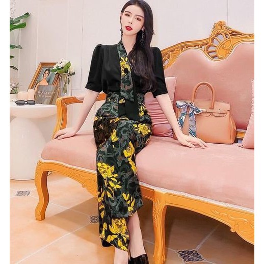 Sét Rời Cổ Vạt Quần Họa Tiết P695