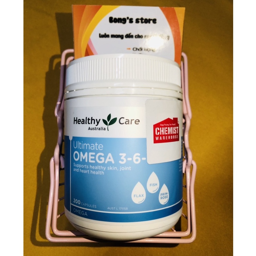Viên Uống Omega 3-6-9 Healthy Care 200 viên chuẩn Úc