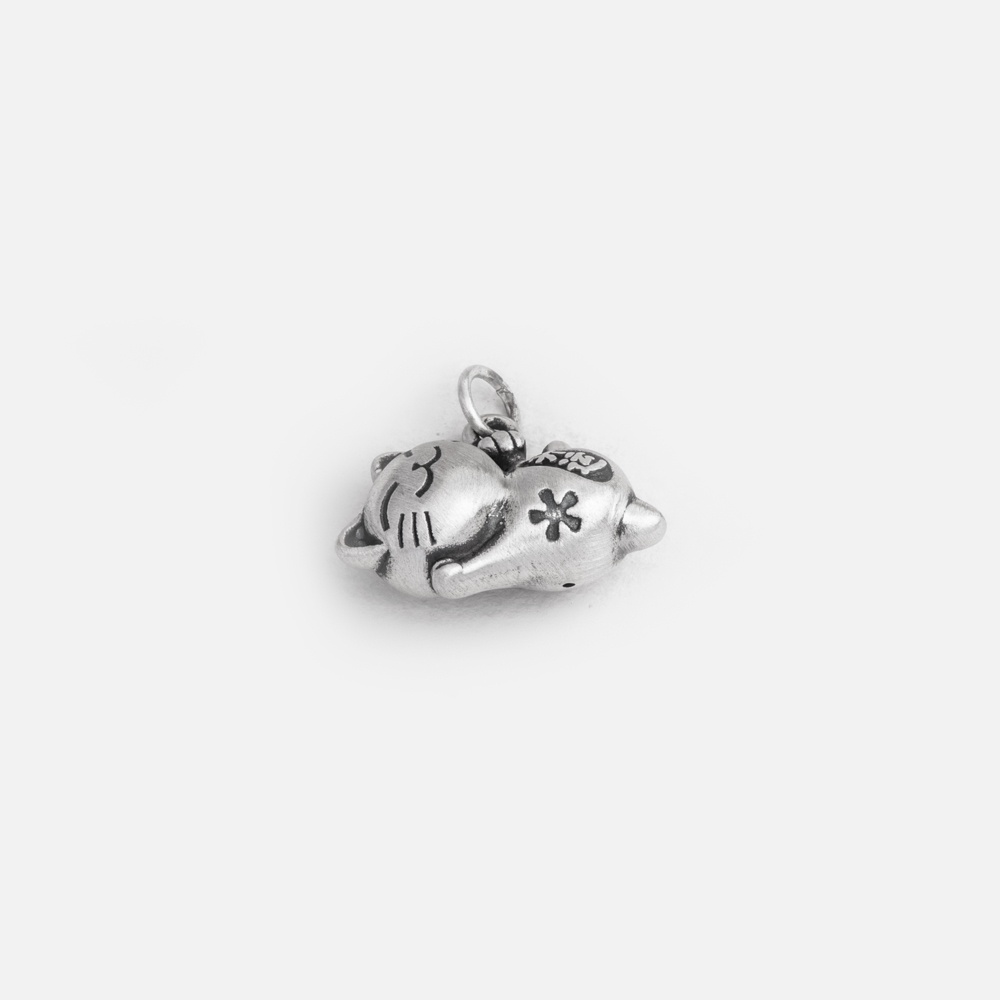 Charm Bạc 925-Bé Mèo Thần Tài May Mắn-KaT Jewelry
