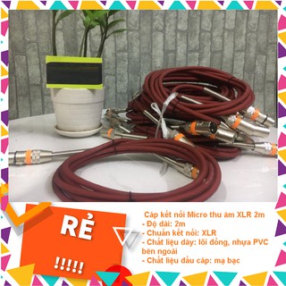 Dây Kết Nối Mic Thu Âm Loại Tốt - Cáp Kết Nối Micro Thu Âm XLR Đến Soundcard Hoặc Nguồn Phantom - Cáp 2 Canon Đầu