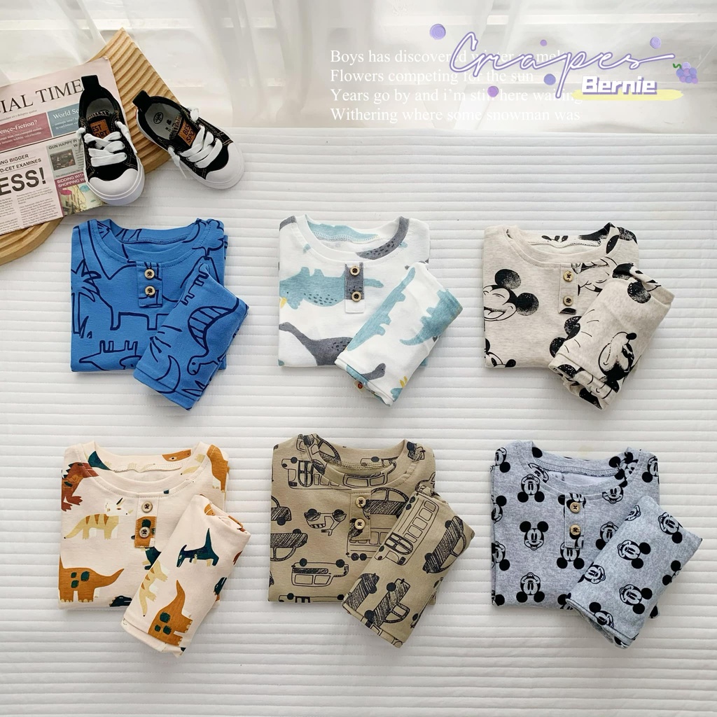 Bộ dài tay BErniE nhiều màu bé trai