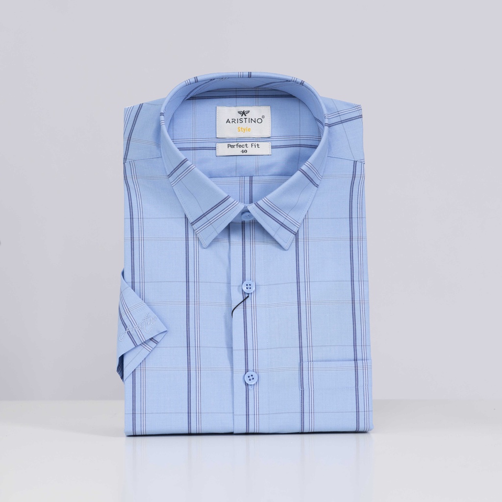 [MẪU MỚI] Áo sơ mi nam ngắn tay ARISTINO in họa tiết lịch lãm, thời thượng - ASS040S2