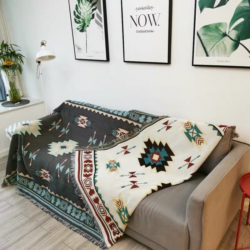 [NHẬP KHẨU] Khăn phủ Sofa, Thảm sofa vintage dệt 2 mặt nhập khẩu size lớn 180x230cm