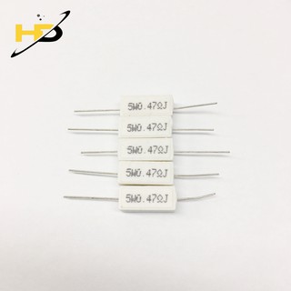 Combo 10 con điện trở sứ 0.47r 5w,linh kiện chất lượng, điện trở công suất