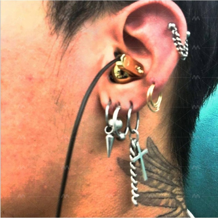 Bông Tai Dây Xích Đơn Giản Không Gây Dị Ứng Phong Cách Hip Hop Hàn Quốc Cho Nam Và Nữ