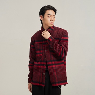 Áo sơ mi flannel nam mềm mịn Highway Hudson kẻ đỏ
