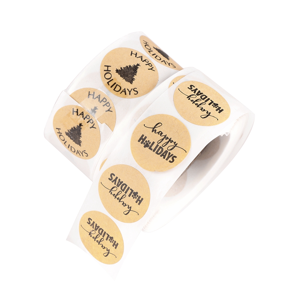 Bộ 500 nhãn dán hình cây thông trang trí quà tặng