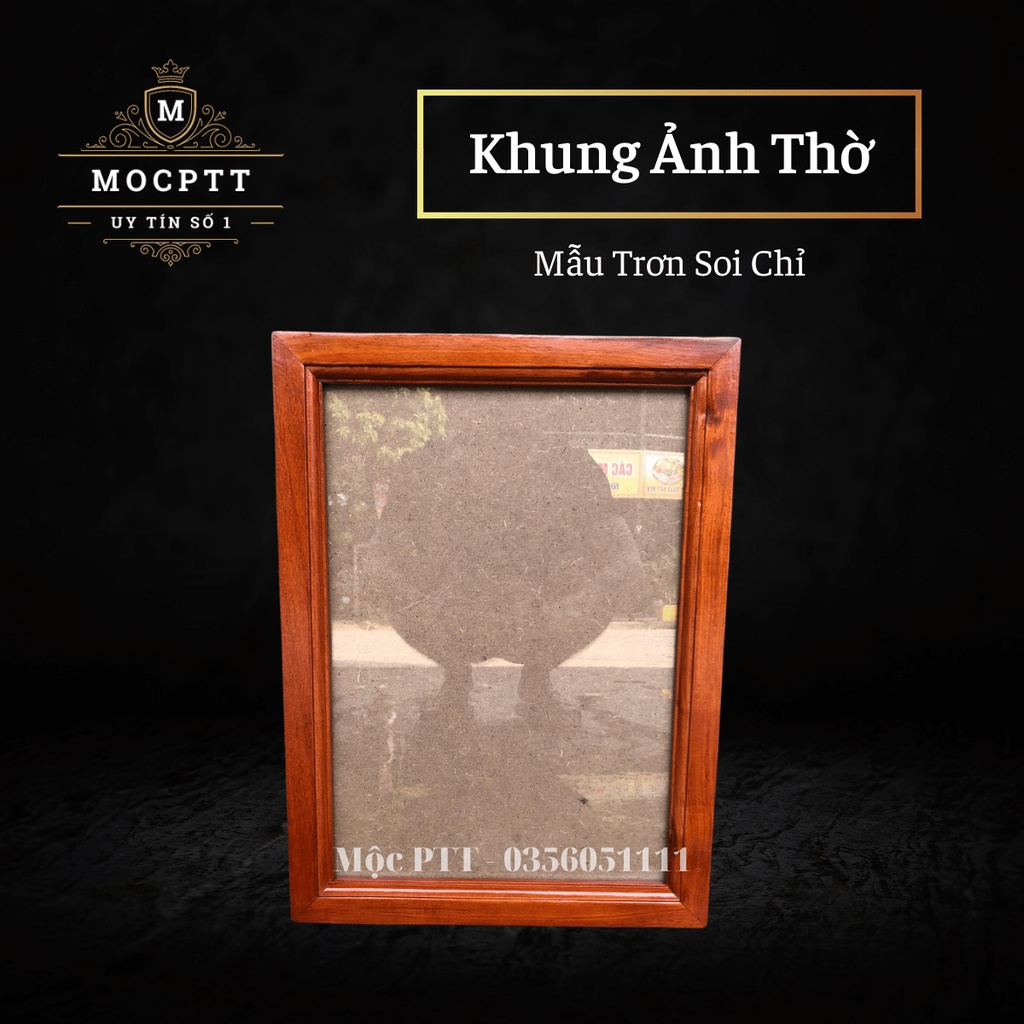 Khung ảnh thờ Treo gỗ Hương mẫu hoa lá tây kích thước ảnh 20 x 30 và 25 x 35 Cm