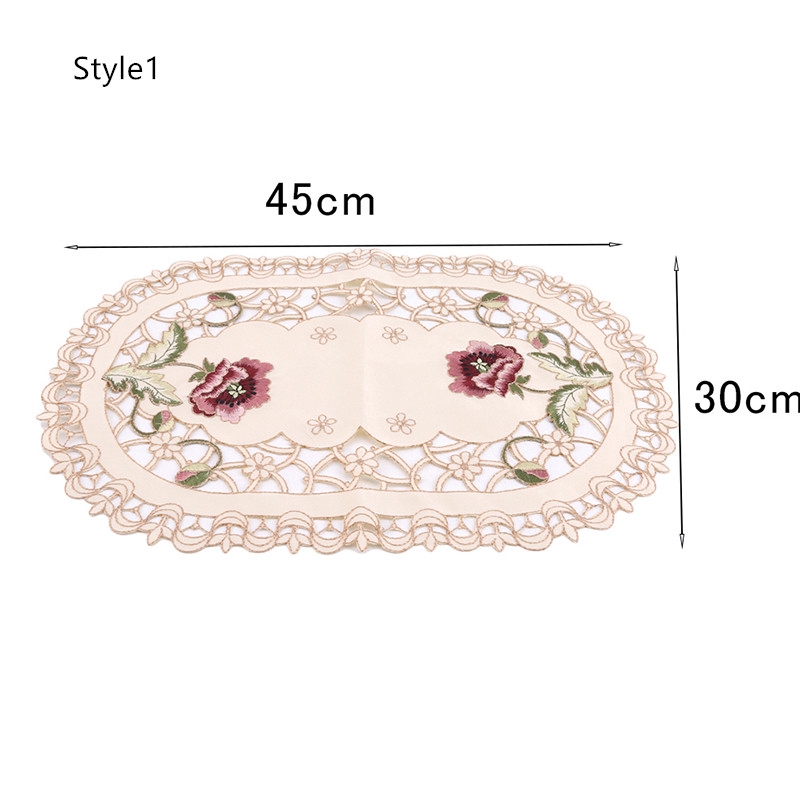 Khăn Trải Bàn Vải Polyester Họa Tiết Thêu Trang Trí Độc Đáo