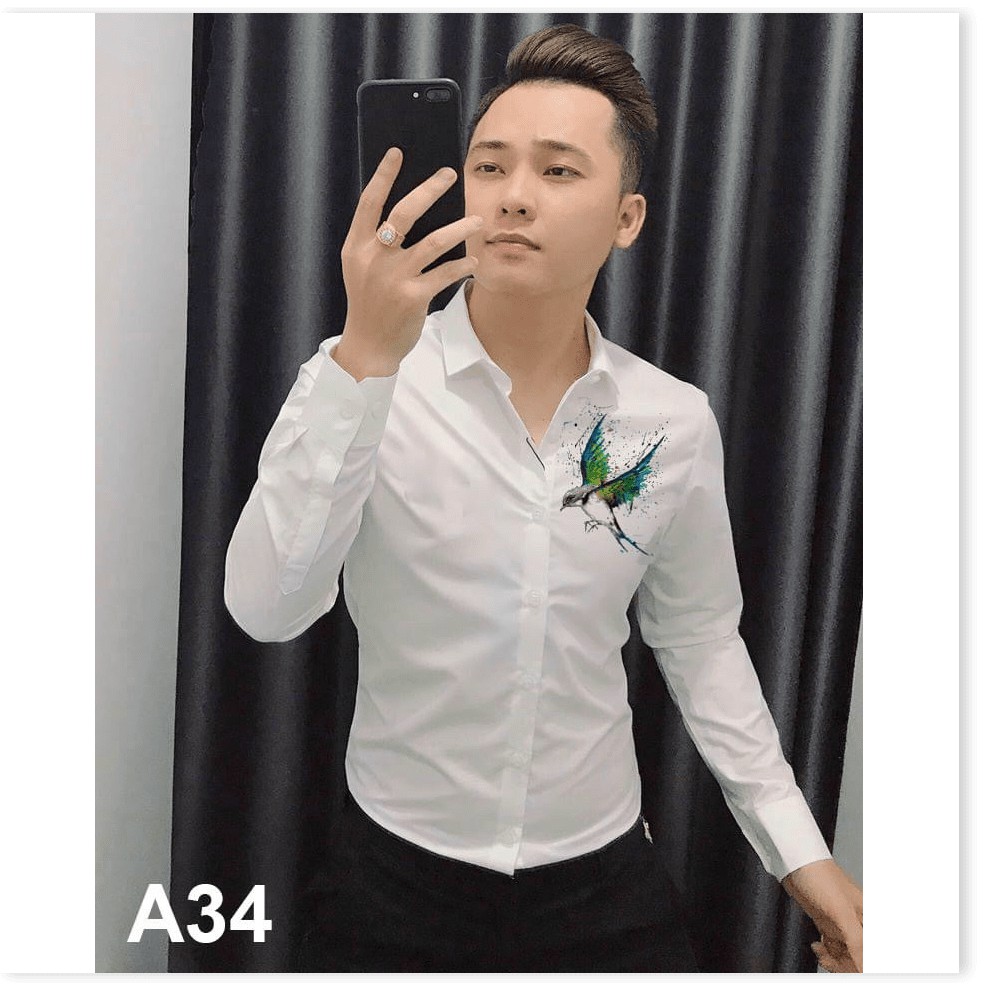 ❤ Áo sơ mi nam dài tay in nhiệt 3D mới hot nhất ❤ HP