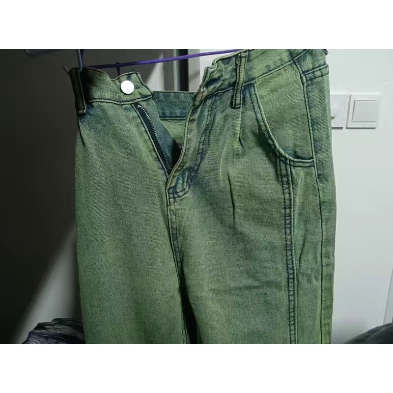 BAGGY JEANS XANH LÁ LOANG NHẸ | kèm ảnh thật