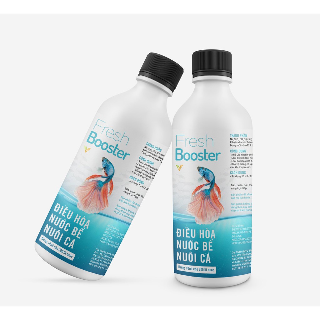 Dung dịch khử clo cho nước máy nuôi cá cảnh Fresh booster