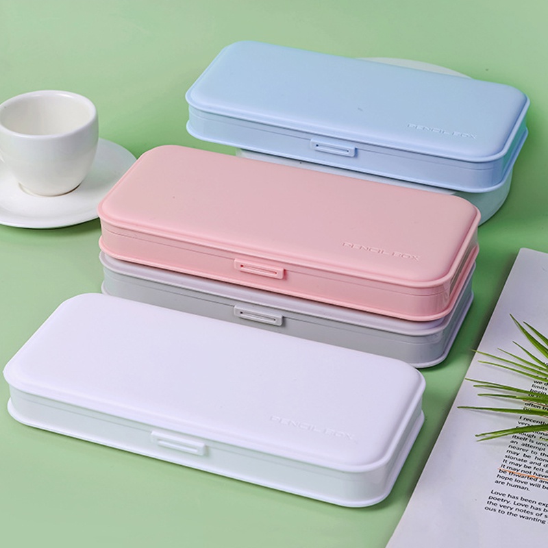 Hộp Đựng Bút Chì Màu Sắc Macaron Cho Học Sinh Tiểu Học