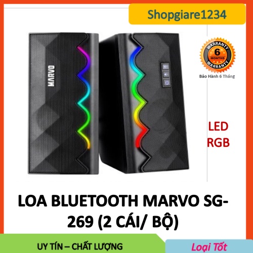 Loa Bluetooth Marvo SG-269 CÓ LED (2.0) / Hàng chính hãng 100%, Bảo hành 3 tháng