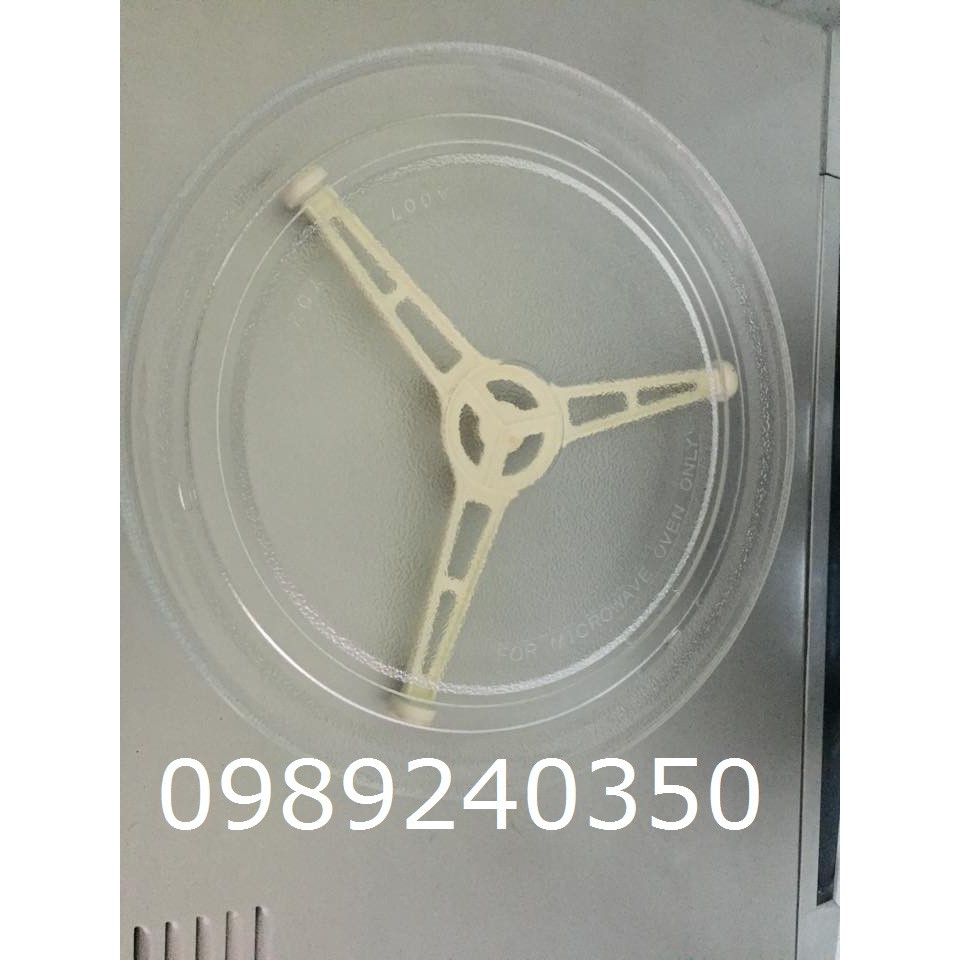 Đĩa thủy tinh lò vi sóng Sharp 27cm đĩa trơn chính hãng